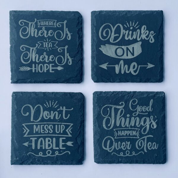 Tea Quotes Slate Coasters NZ