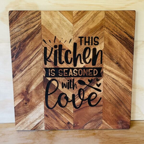 Kitchen seasoned with love chopping board NZ