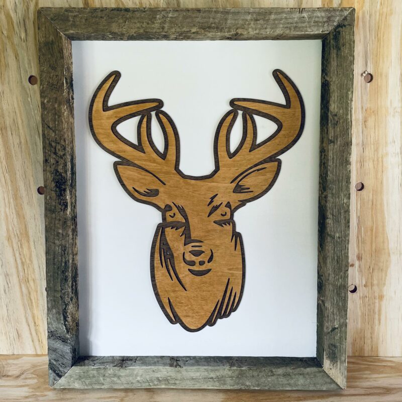 Rustic Art. Rustic Deer Frame