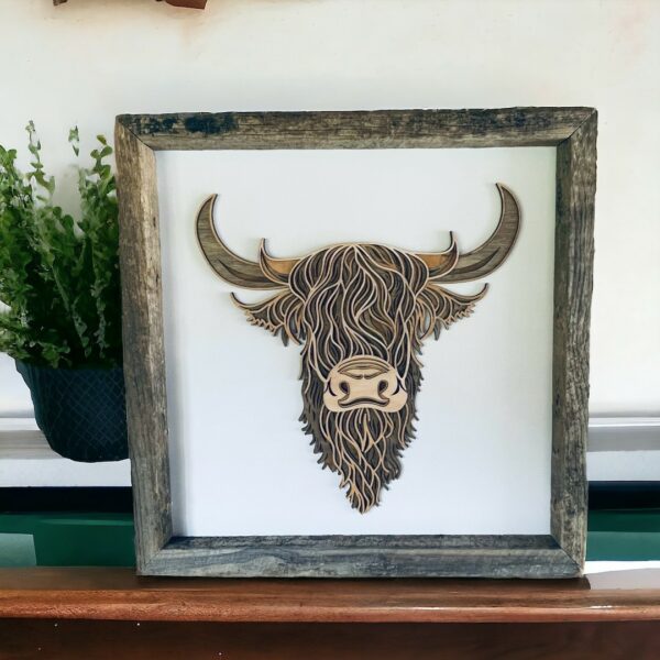 Rustic Art Highland Cow NZ