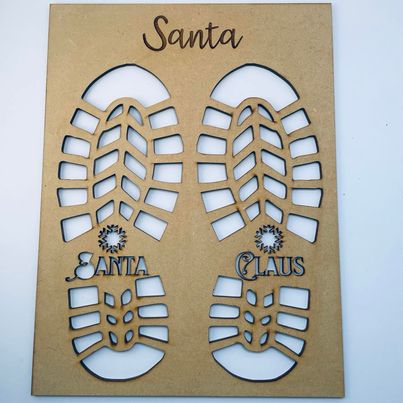 Santa footprint stencil