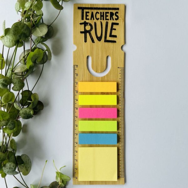 Teacher Gift Teacher Rule with Post it notes