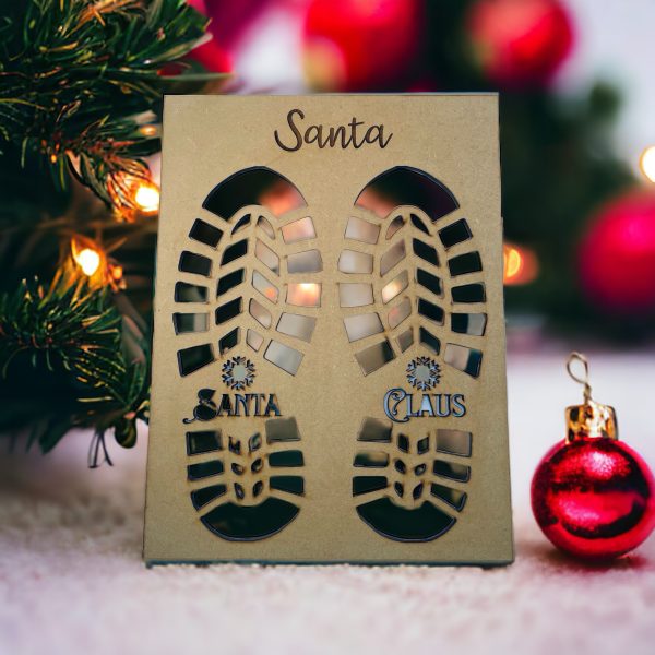 Santa footprint stencil