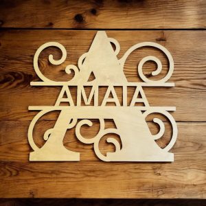 wooden name wall decor, personalised gifts