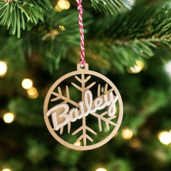 Personalised christmas decoration