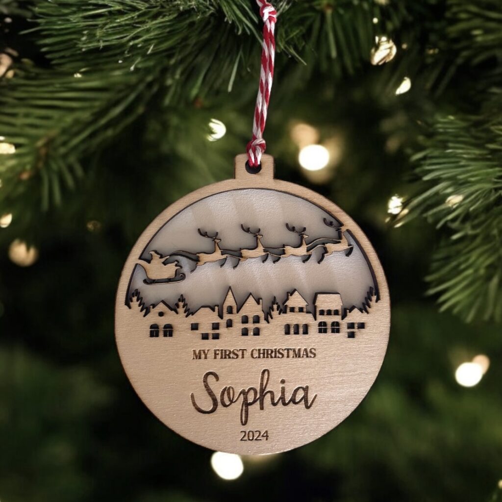 My First christmas personalised christmas decoration