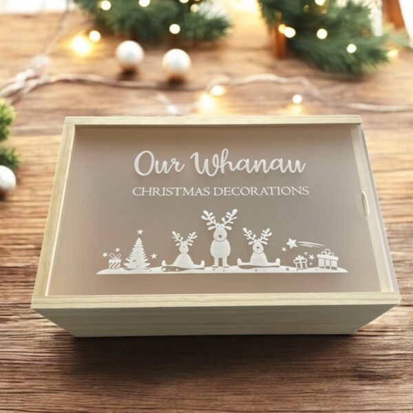 Personalised christmas eve box, personalised christmas decorations box