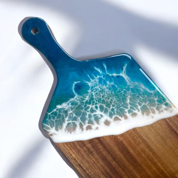Resin Art Chopping Board - with cheese knives #2 - Image 2