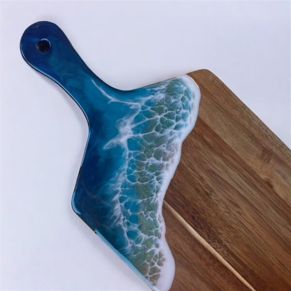 Resin Art Chopping Board - with cheese knives #2 - Image 2