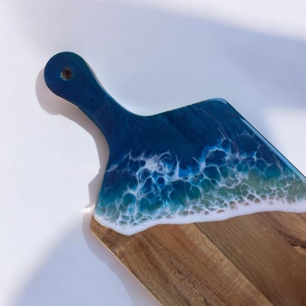 Resin Art Chopping Board - with cheese knives - Image 2